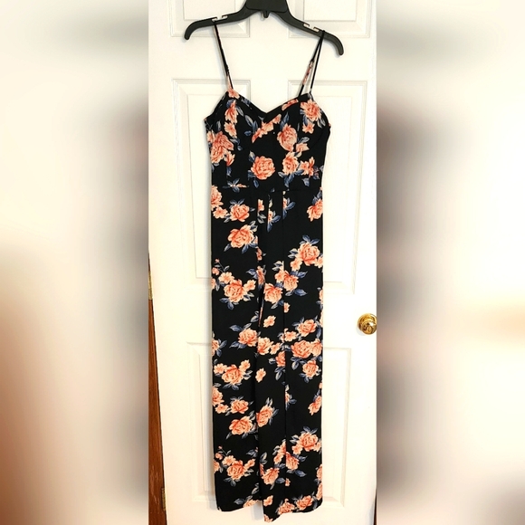 Xhilaration Pants - XHILARATION Floral Jumpsuit szMED